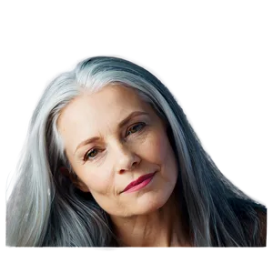 Majestic Grey Hair PNG 06282024