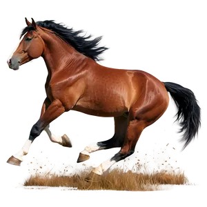 Majestic Horse Gallop PNG Crq