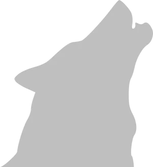 Majestic Howling Wolf Silhouette PNG