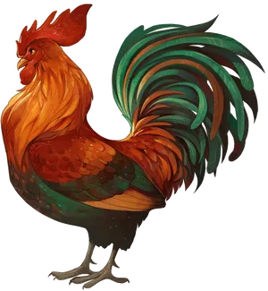 Majestic Illustrated Rooster.png