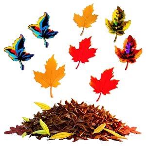 Majestic Leaf Pile PNG 53