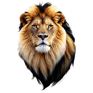 Majestic Lion Portrait PNG 06122024 PNG