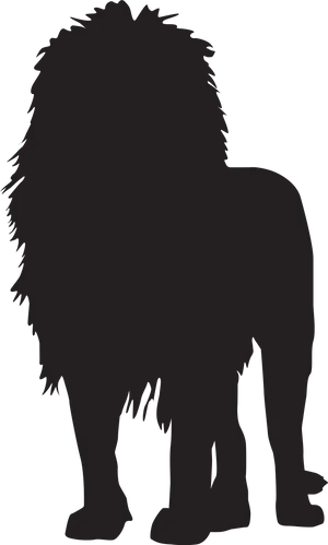Majestic Lion Silhouette PNG image