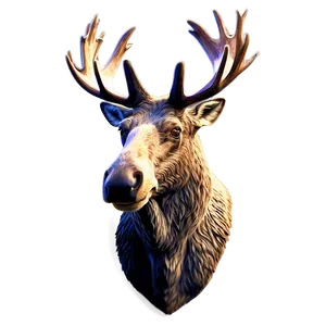 Majestic Moose Head Artwork PNG 06292024