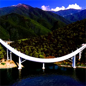 Majestic Mountain Bridge Png Vyd PNG image