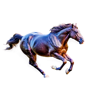 Majestic Mustang Horse Gallop PNG Pdy