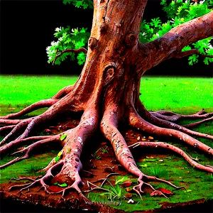 Majestic Oak Tree Roots Png Pqv PNG image