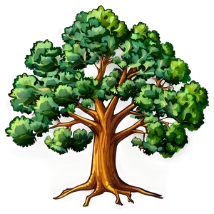 Majestic Oak Trees PNG Bha31