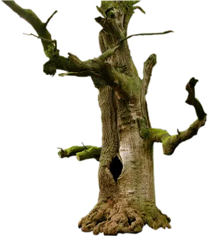 Majestic Old Tree Black Background