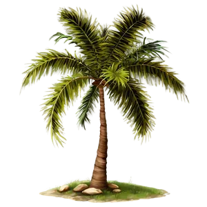 Majestic Palm Tree Silhouette PNG 06262024