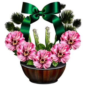Majestic Pink Flower Arrangement PNG Khk