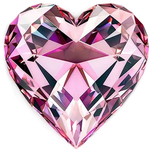Majestic Pink Heart Diamond PNG 42