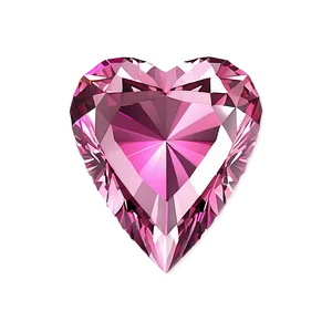 Majestic Pink Heart Diamond PNG 99