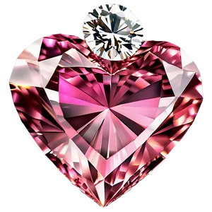 Majestic Pink Heart Diamond PNG Rmd24 PNG