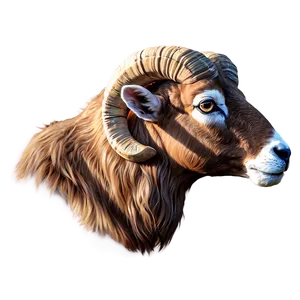Majestic Ram Head Artwork PNG Vrf