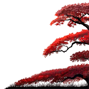 Majestic Red Tree Scene PNG 06252024 PNG