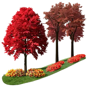 Majestic Red Tree Scene Png Dll PNG image