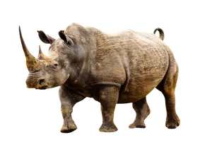 Majestic Rhino Isolated