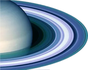 Majestic Ringed Planet PNG image
