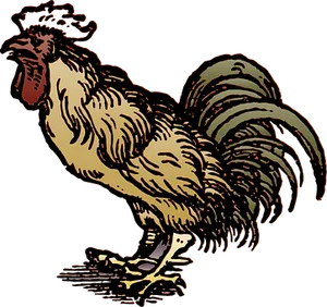 Majestic Rooster Illustration