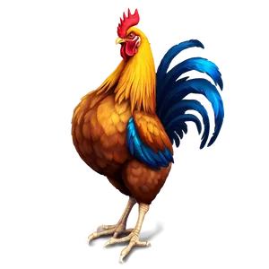 Majestic Rooster Pose PNG Tgh15