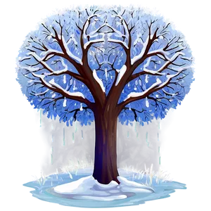 Majestic Snow Tree PNG Sqv PNG