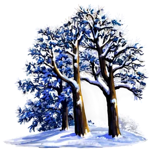 Majestic Snow Trees PNG Sif75