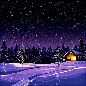 Majestic Snowfall Night Png Lqx21 PNG image