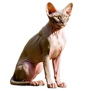 Majestic Sphynx Cat Standing PNG 06292024