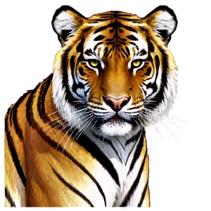 Majestic Tiger Portrait PNG Ihp PNG