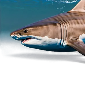 Majestic Tiger Shark In Motion PNG 06212024
