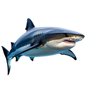 Majestic Tiger Shark In Motion PNG Thc