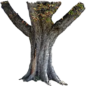 Majestic Tree Trunkwith Branches PNG image