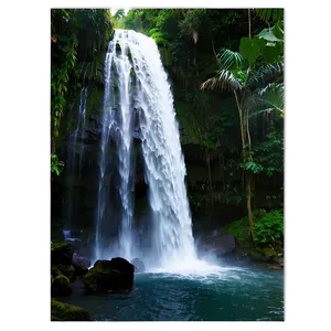 Majestic Waterfall In Jungle Photo PNG 87