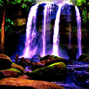Majestic Waterfall View PNG Jwb43
