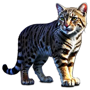 Majestic Wildcat Artwork Png Sie PNG image