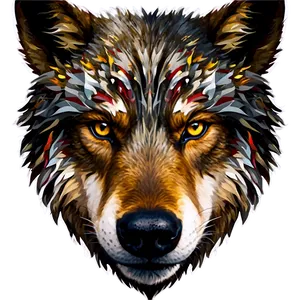 Majestic Wolf Face Art PNG Gel89 PNG