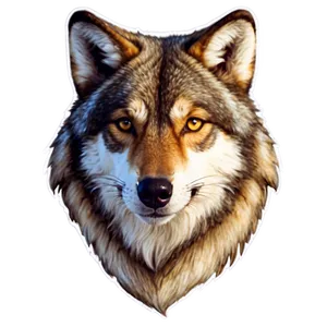 Majestic Wolf Head Portrait Png 06122024 PNG image