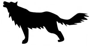 Majestic Wolf Silhouette PNG image