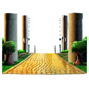 Majestic Yellow Brick Road Entrance PNG 38