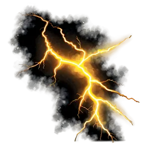Majestic Yellow Lightning PNG Lju
