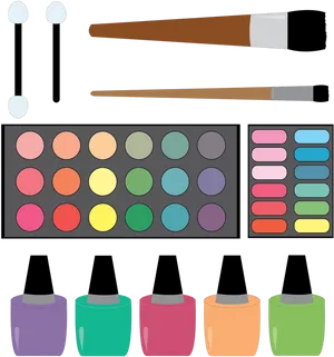 Makeup_and_ Nail_ Polish_ Collection_ Vector