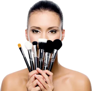 Makeup Artist With Brushes PNG image