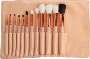 Makeup Brush Setin Pouch PNG image