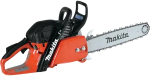 Makita Brand Chainsaw Isolated PNG image