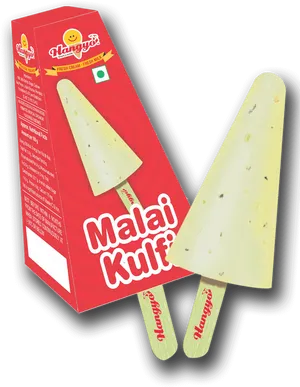 Malai Kulfi Frozen Dessert Packaging PNG image