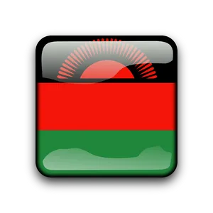 Malawi Flag Button Graphic PNG image