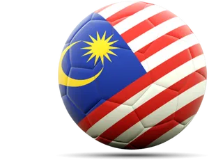 Malaysia Flag Soccer Ball PNG image