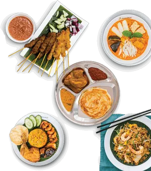Malaysian Delicacies Collage PNG image