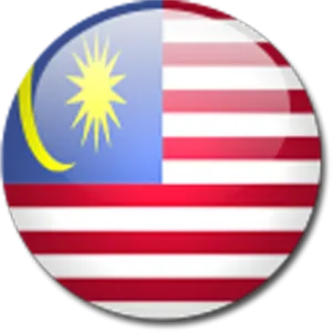 Malaysian Flag Button PNG image